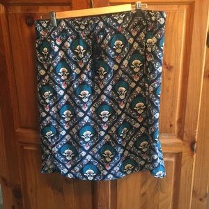 Silky free skirt size L teal/white/black/dark pink